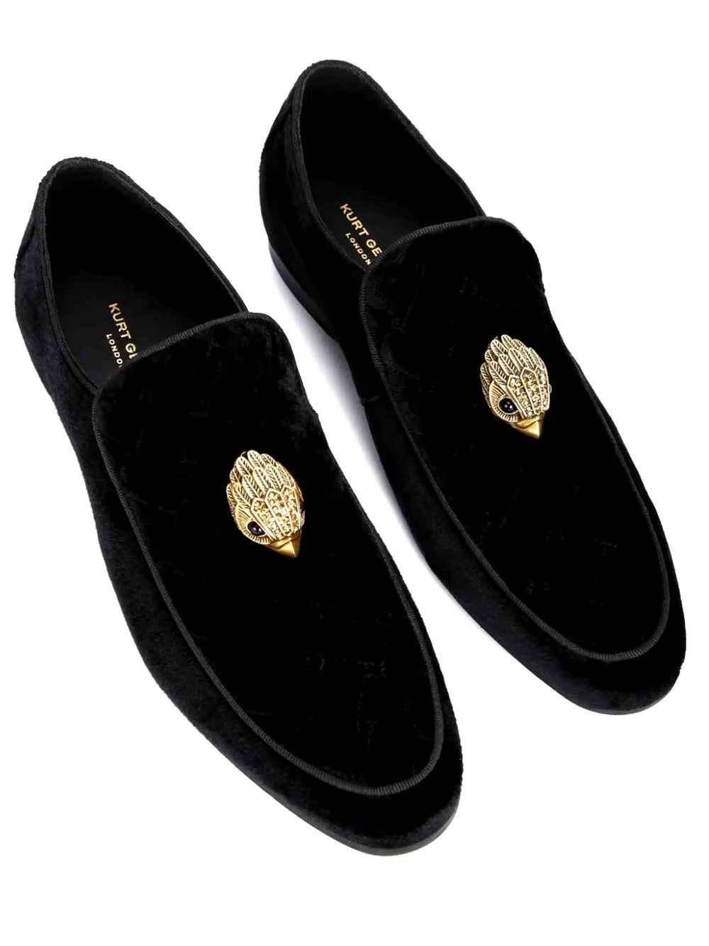 Kurt Geiger Men's Hugh Eagle Head Slip On Loafers BLACK VARIOUS SIZES NWOB